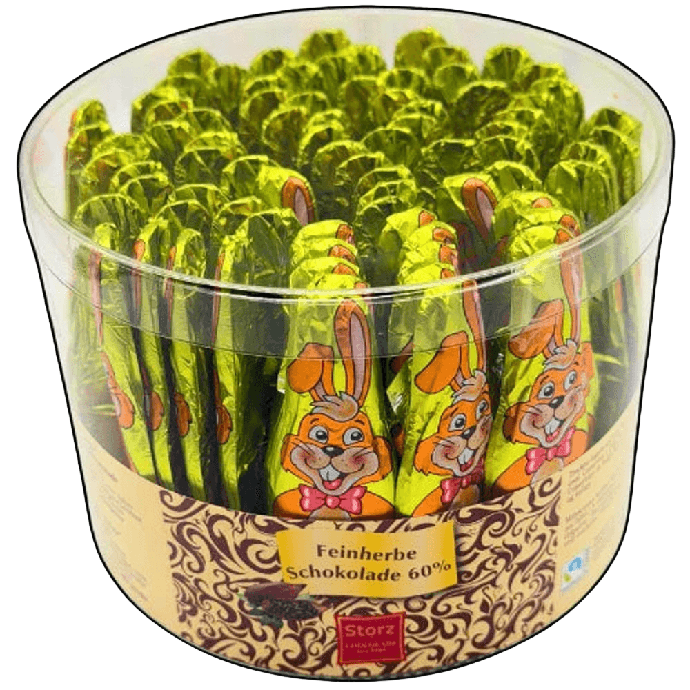 Storz Relief Osterhase Zartbitter 60% Kakao 80x12,5g Dose