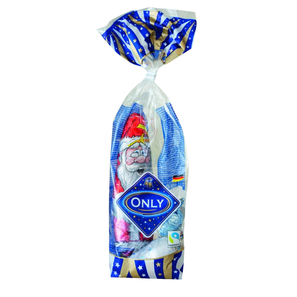 ONLY Milchschokolade Weihnachtsmann Mischung 100 g – Originalverpackung