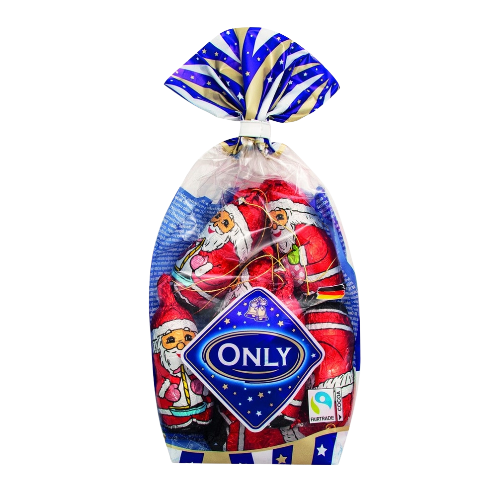 ONLY Milchschokolade Weihnachtsmänner 100 g – Originalverpackung
