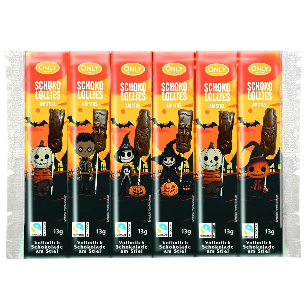 ONLY Geisterbahn Vollmilchschokolollies am Stiel 6 x 13 g