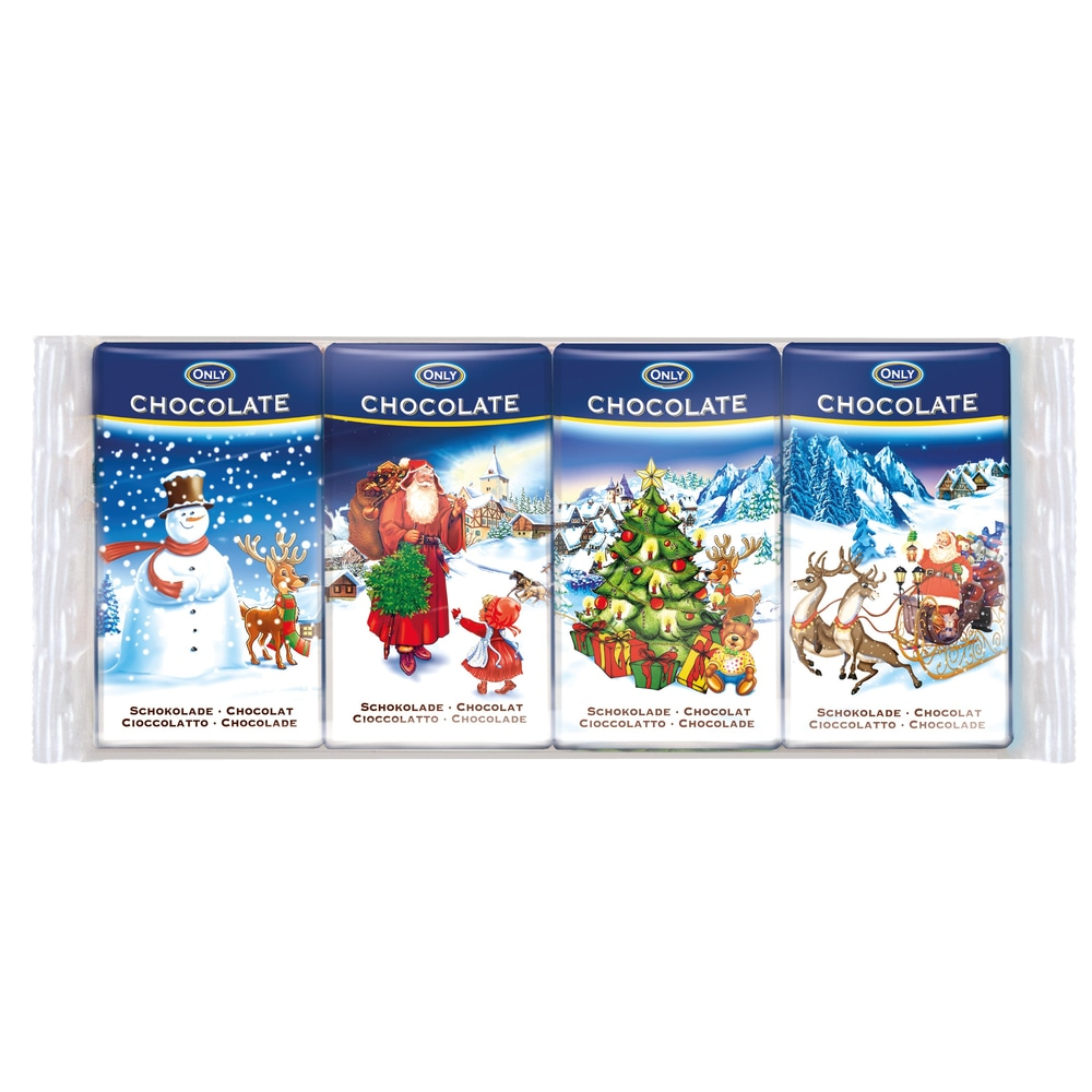 ONLY Weihnachts-Milchschokolade 4 x 15 g