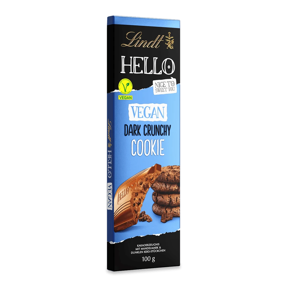 Lindt HELLO Vegan Schokolade Cookie Hafer Drink 100g