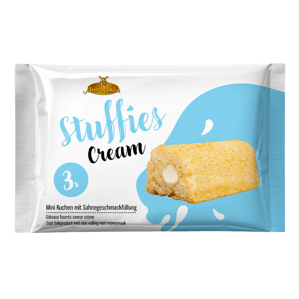 Meister Moulin Stuffies Mini Kuchen mit Sahnecreme 3x45g