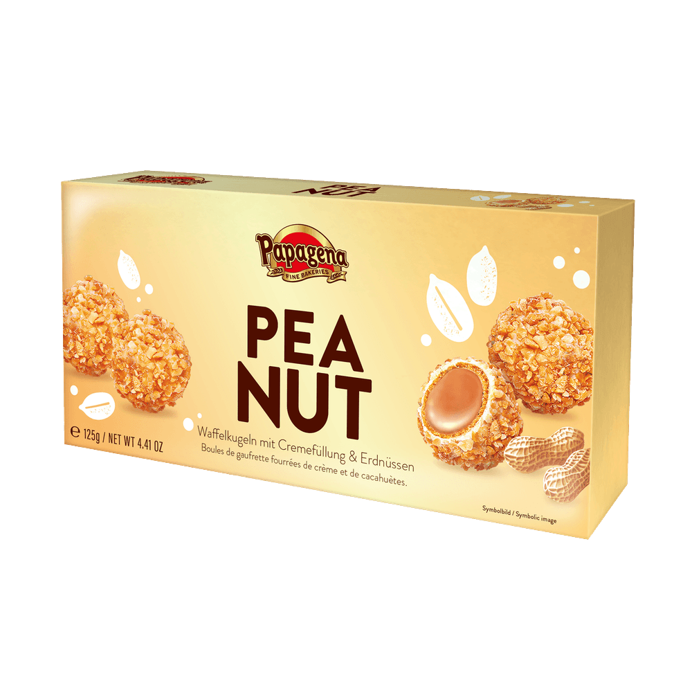 Papagena Waffelkugeln mit Erdnuss 125g