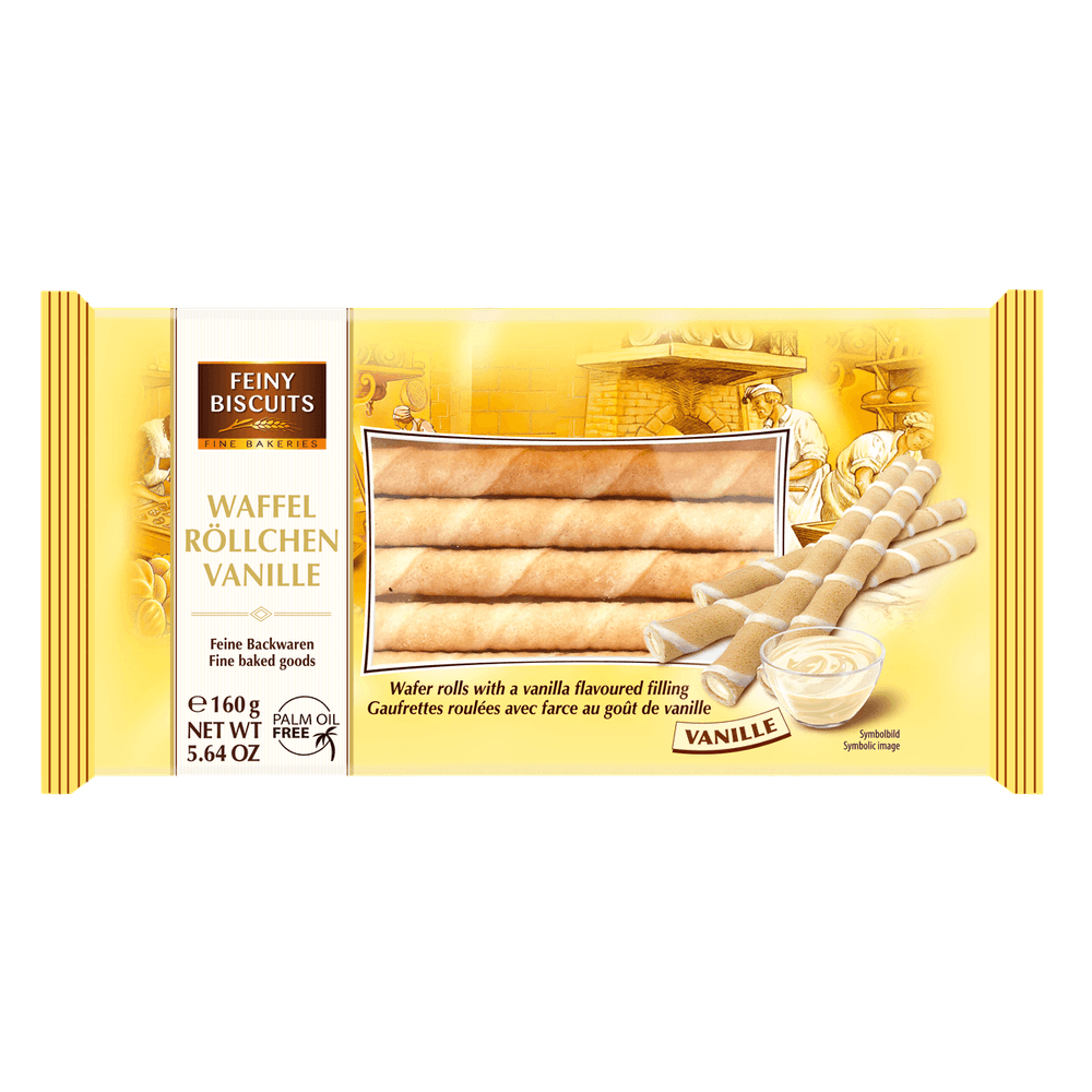 Feiny Biscuits Waffelröllchen Vanille 160g