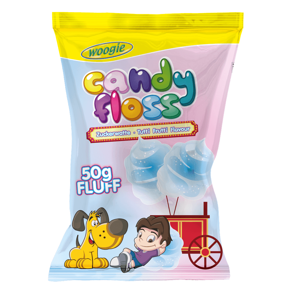 Woogie Zuckerwatte Tutti Frutti Geschmack 50g