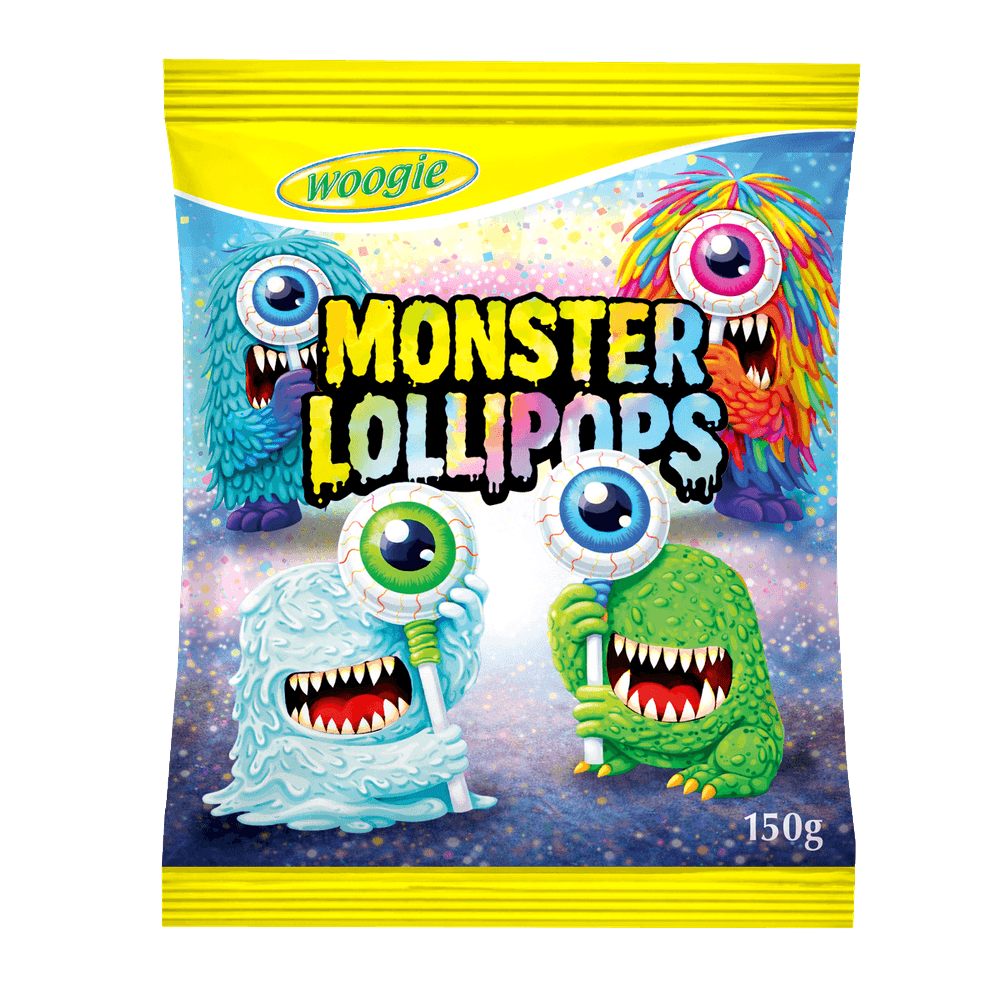 Woogie Monster Lollipops 150g