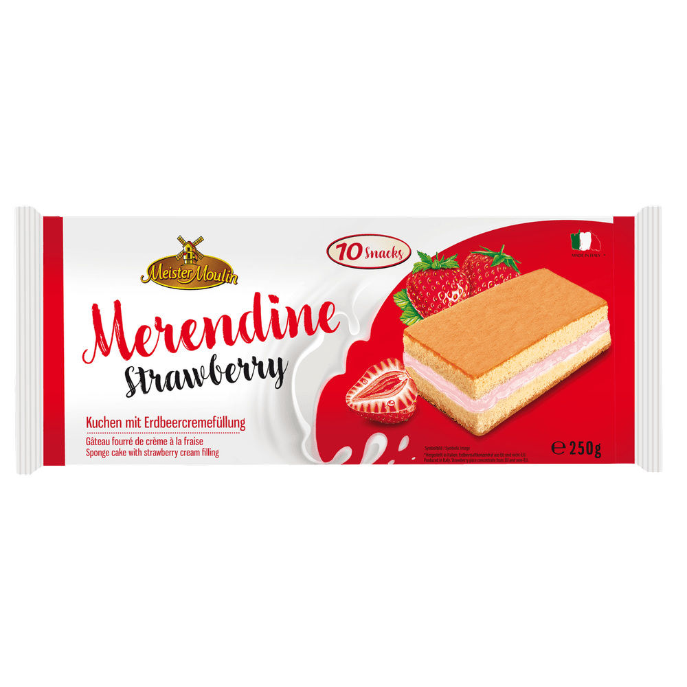 Meister Moulin Kuchenschnitten mit Erdbeercreme 250g