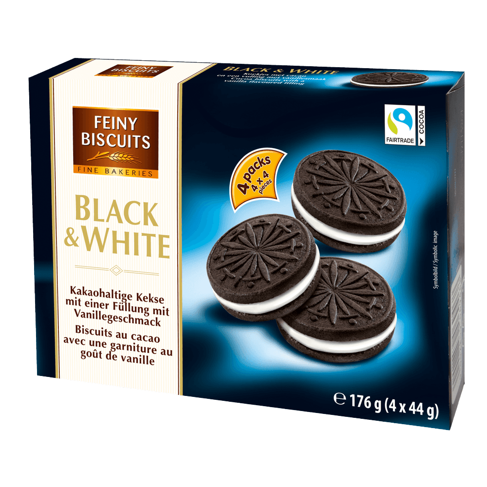 Feiny Biscuits Kekse Black & White 176g