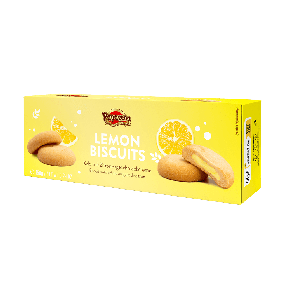 Papagena Biscuits mit Zitronencremefüllung 150g
