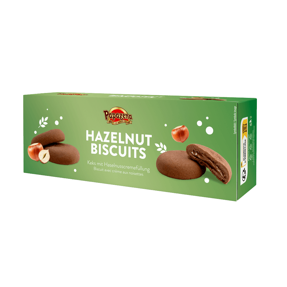 Papagena Biscuits mit Haselnusscremefüllung 150g