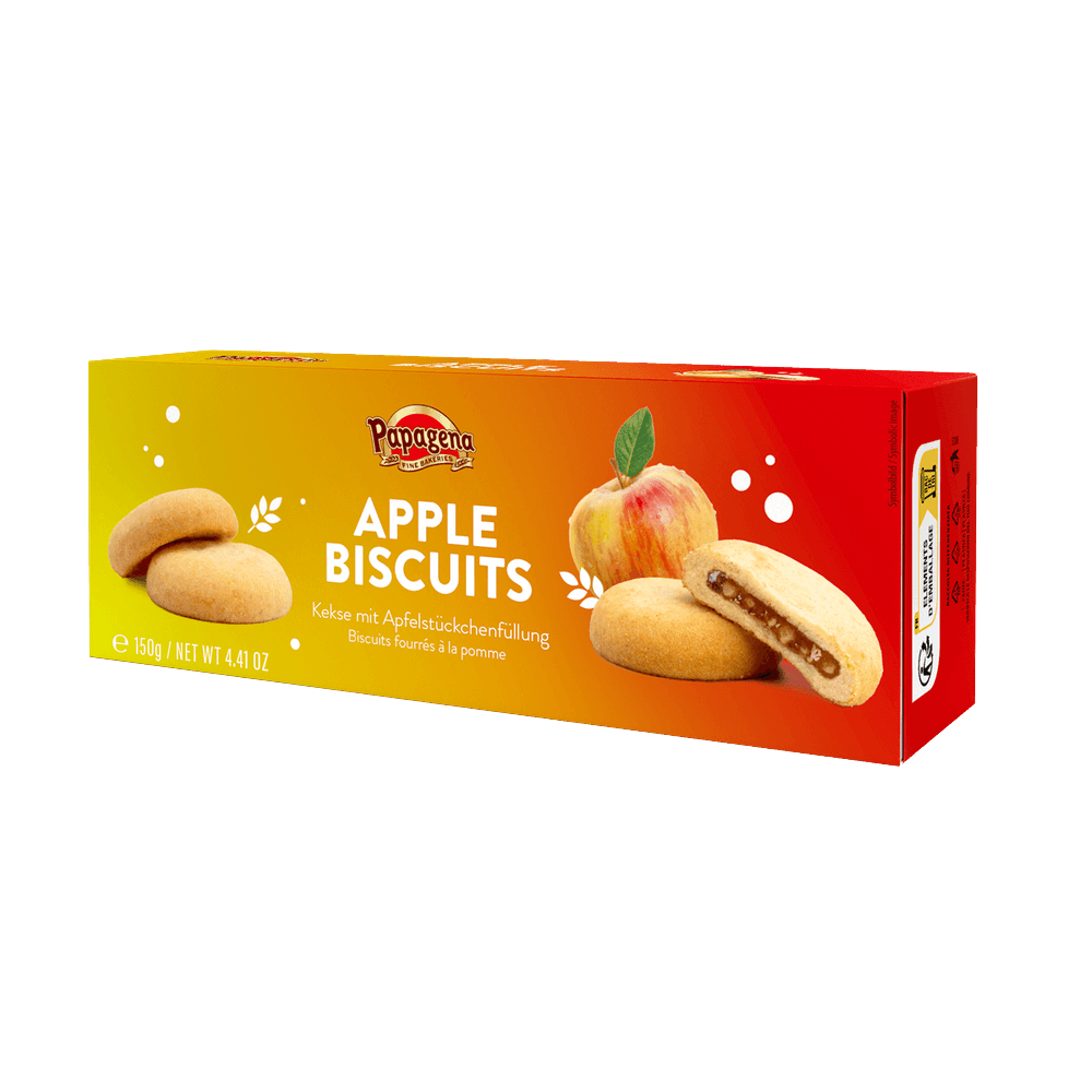 Papagena Biscuits mit Apfelfüllung 150g