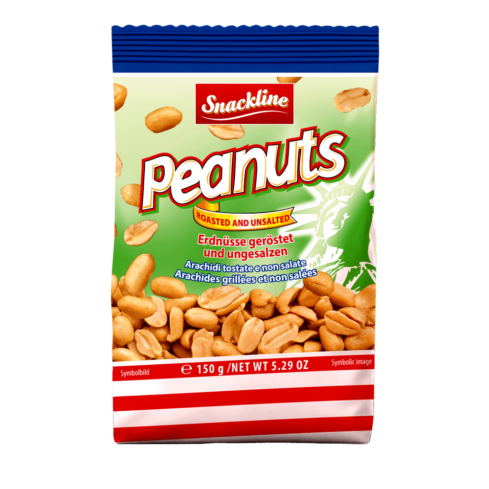 Snackline Erdnüsse geröstet und ungesalzen 150g