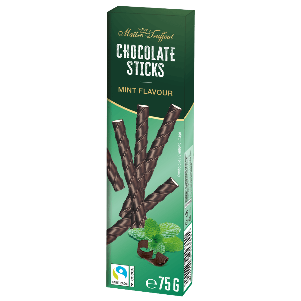 Maitre Truffout Zartbitterschokoladesticks Minze 75g