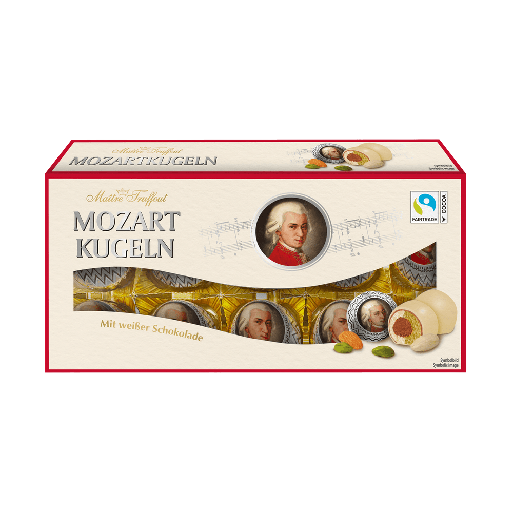 Maitre Truffout Mozartkugeln mit weißer Schokolade 200g