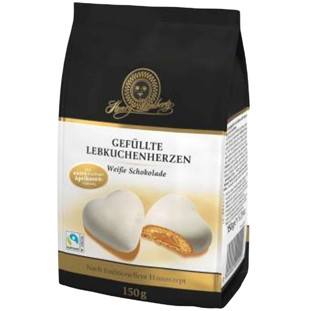 Henry Lambertz Gefüllte Lebkuchenherzen Weiße Schokolade 150g