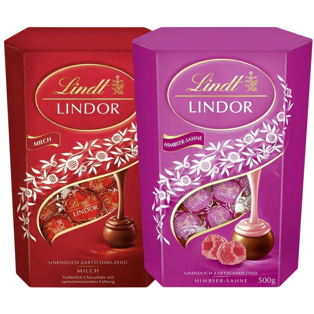 Lindt LINDOR Cornet Milch & Himbeere Schokolade, 500g