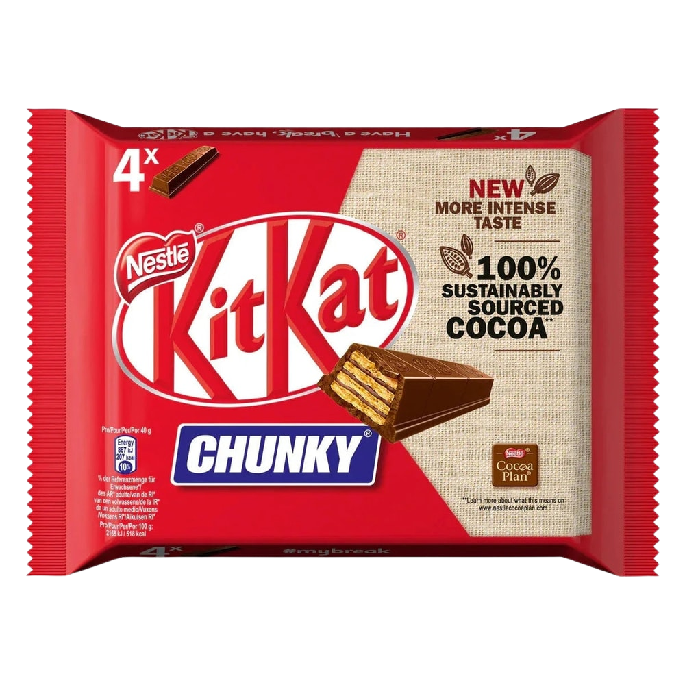 KitKat Chunky Knusperwaffel Milchschokolade 4x40g