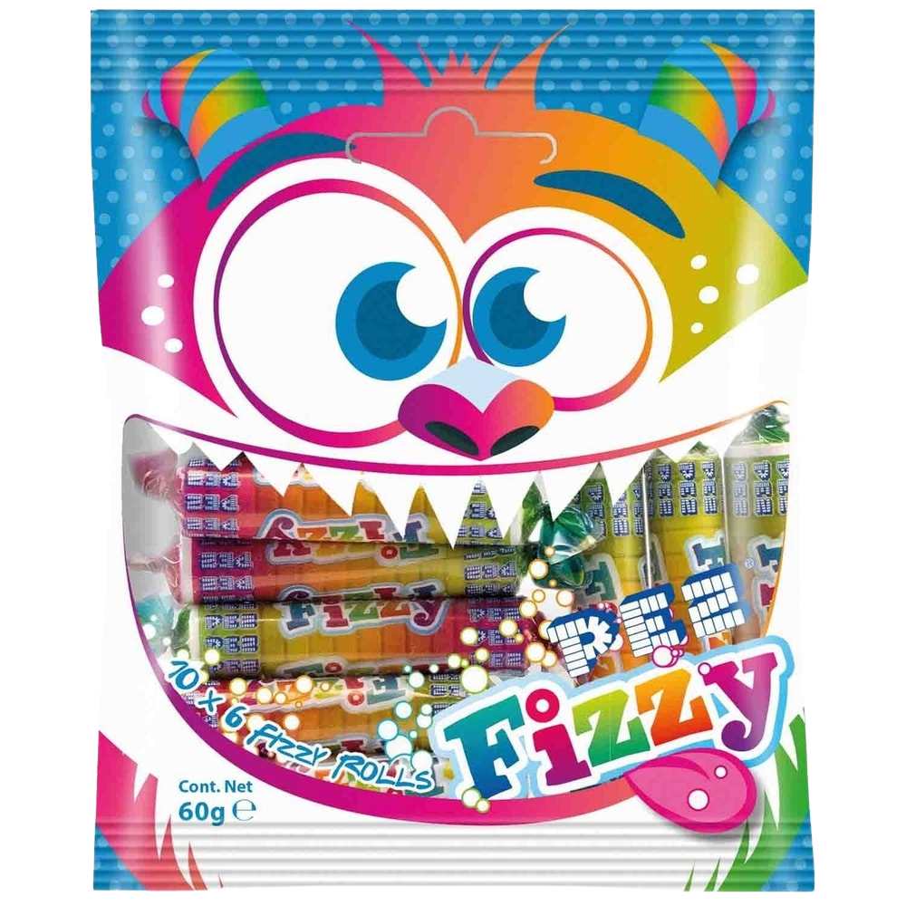 PEZ Fizzy Brausebonbon Tutti Frutti 10x6g = 60g