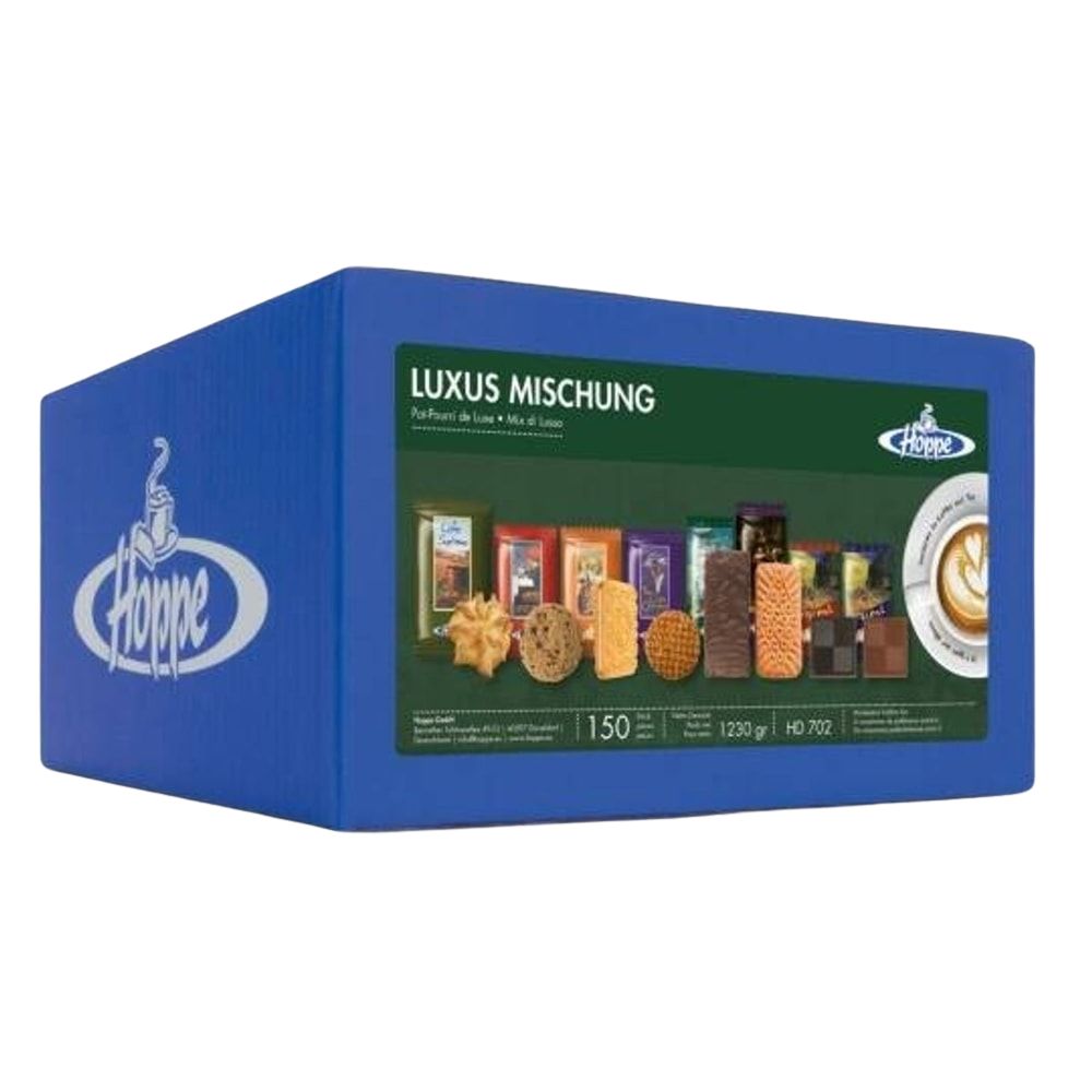 Hoppe Gebäck Luxus Mischung Kekse Schokolade 150 Stück 1253 g Sortiment HD702