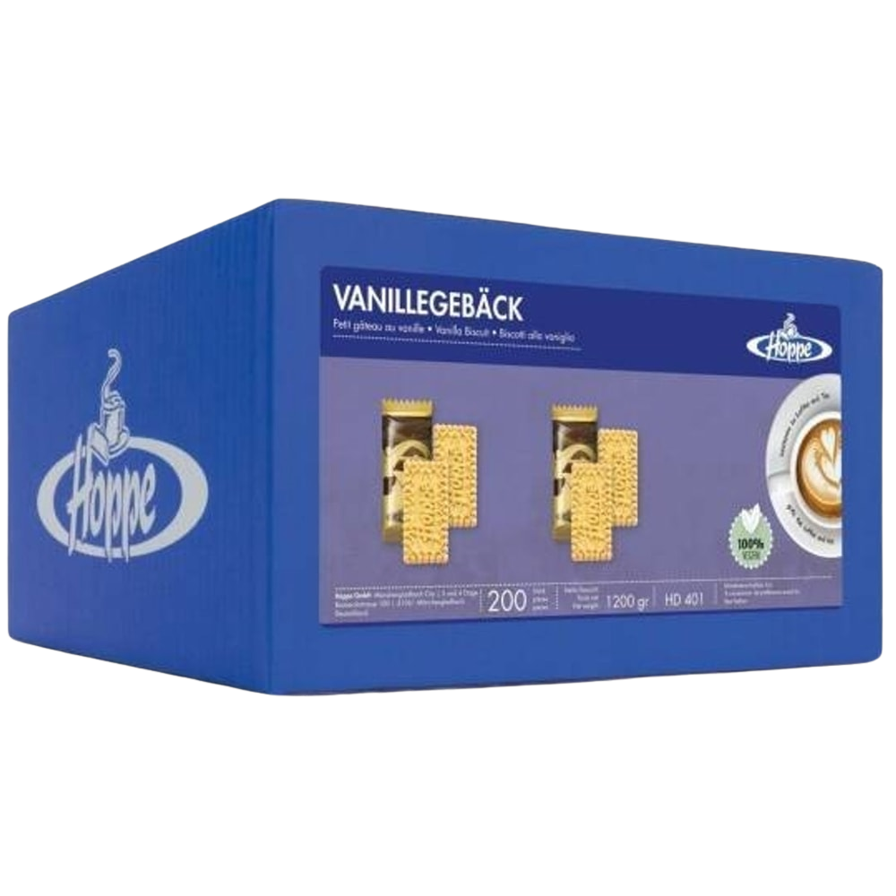 Hoppe Gebäck Vanillegebaeck Kekse Vegan 200 Stück 1200 g HD401