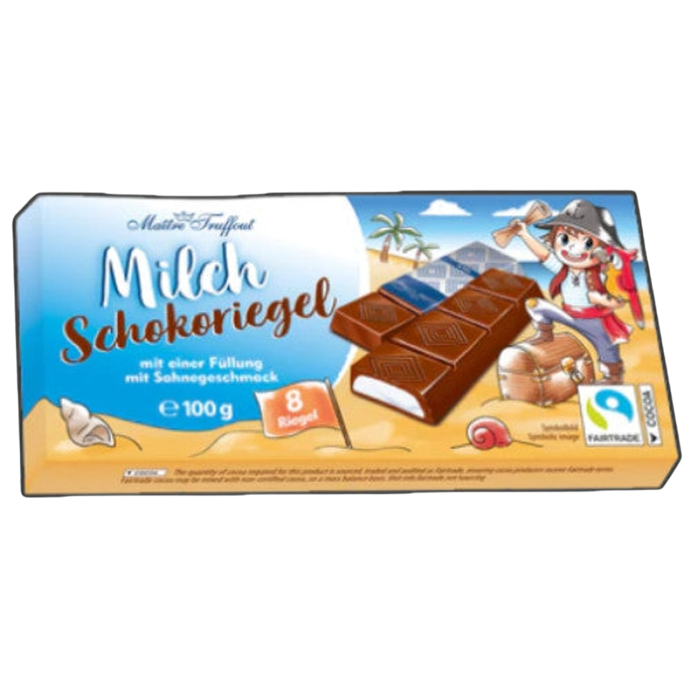 Maitre Truffout Milchschokolade Sahnecremefüllung Schokolade, 100g