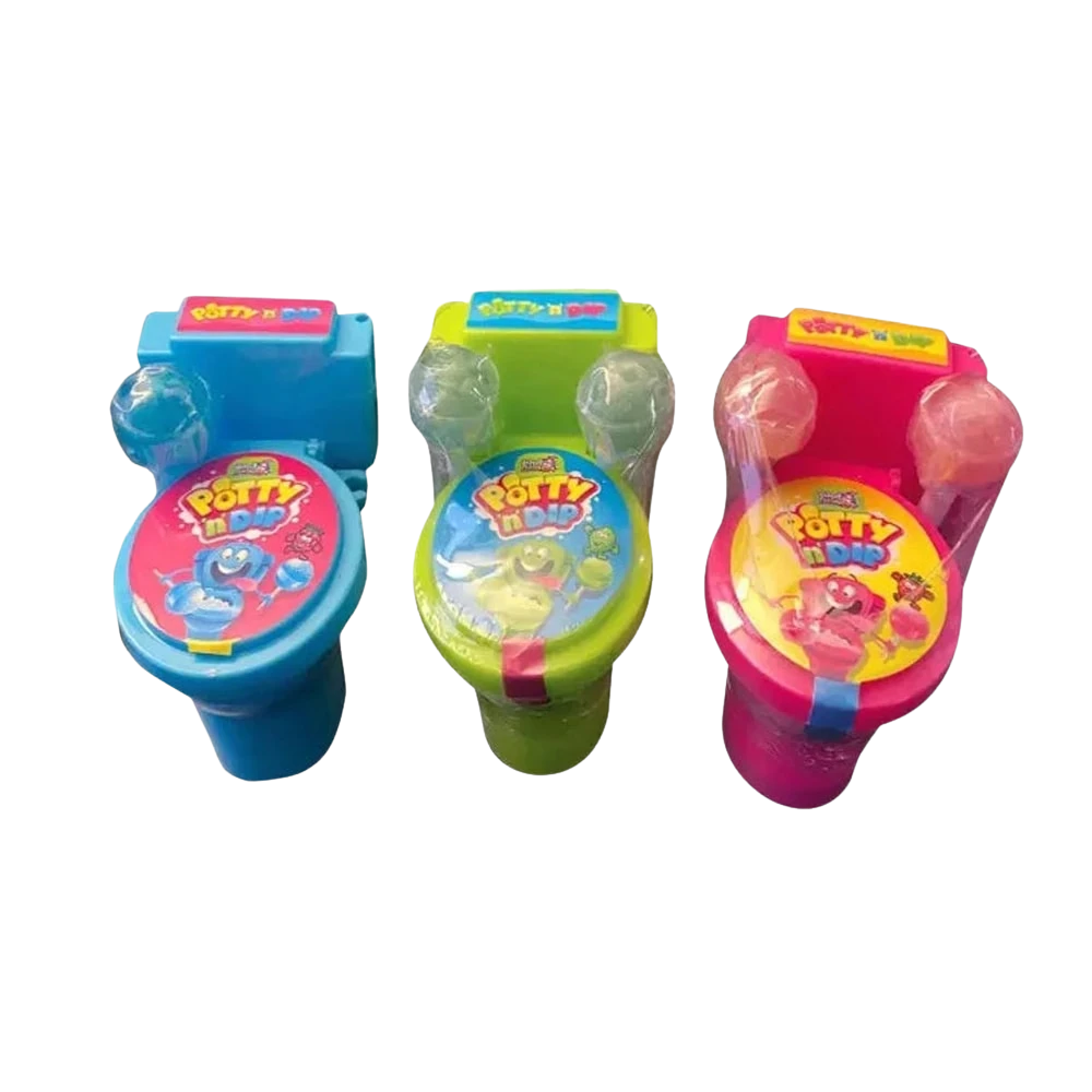 Sweet Flash Potty n Dip Lollipop & Pulver 25g