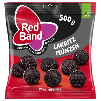 Red Band Lakritz Münzen 500g