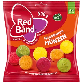 Red Band Fruchtgummi Münzen 500g