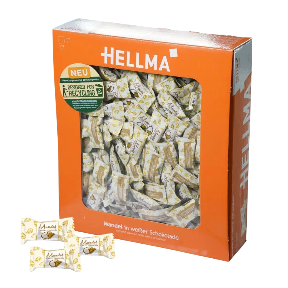 HELLMA Mandel in weißer Schokolade 360 St. 860g