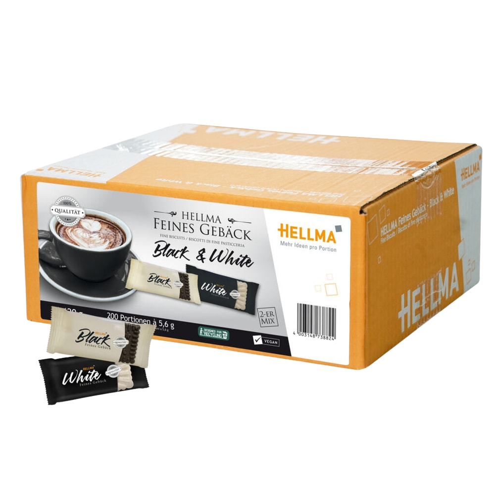 HELLMA Feines Gebäck Black & White 200 St. 1,12kg