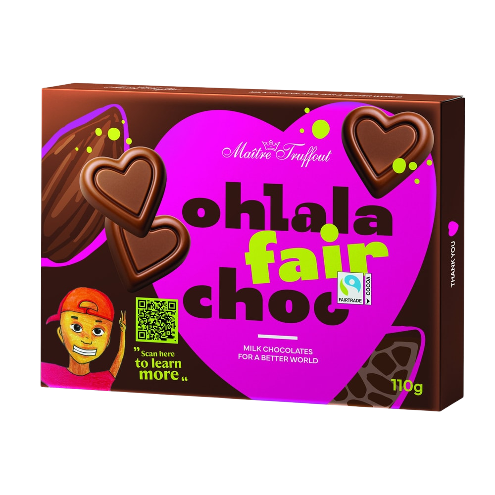 Maître Truffout Ohlala Herzpralinen mit Haselnusscremefüllung 110g