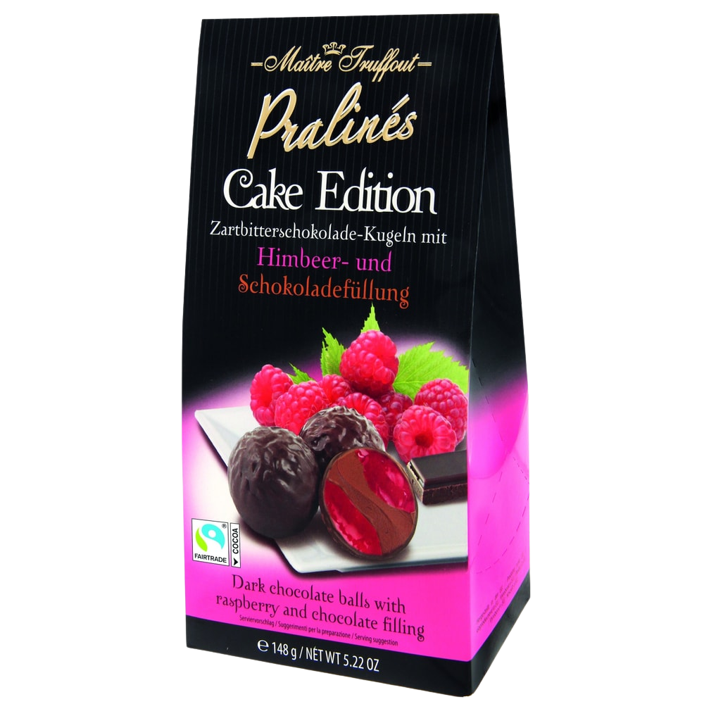 Maître Truffout Pralinen Cake Edition - Himbeer & Zartbitterschokolade 148g