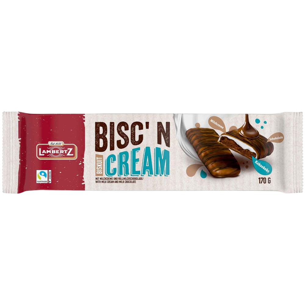 Lambertz Biscn Cream Kakao Kekse mit Cremefüllung 170g