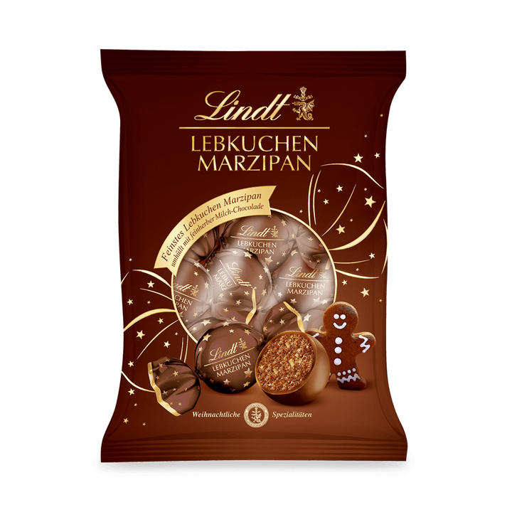 Lindt Lebkuchen-Marzipan 100 g im braun-goldenen Beutel
