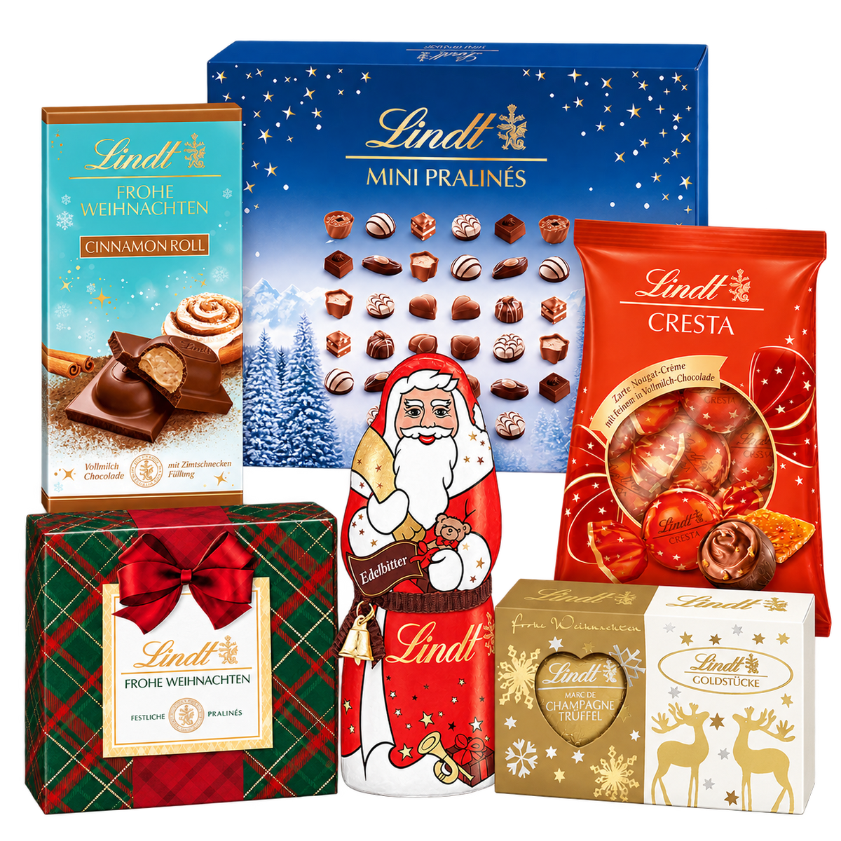 Inhalt der Weihnachtsbox Praliné-Sternenzauber - 581 g - SB160