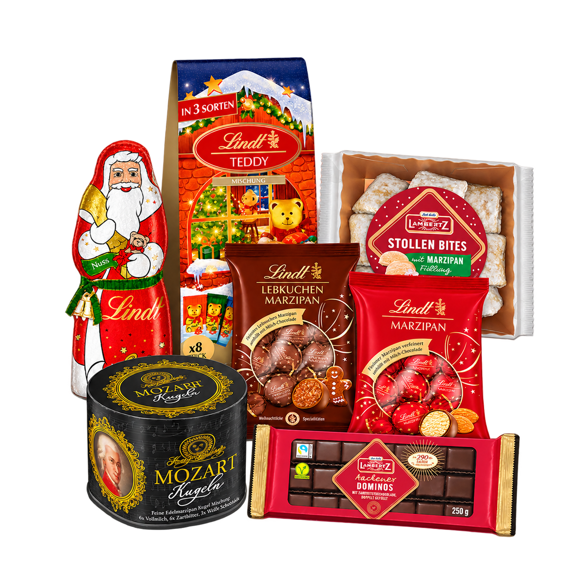 Inhalt der Weihnachtsbox Marzipan Winterrunde - 1,304 kg - SB179