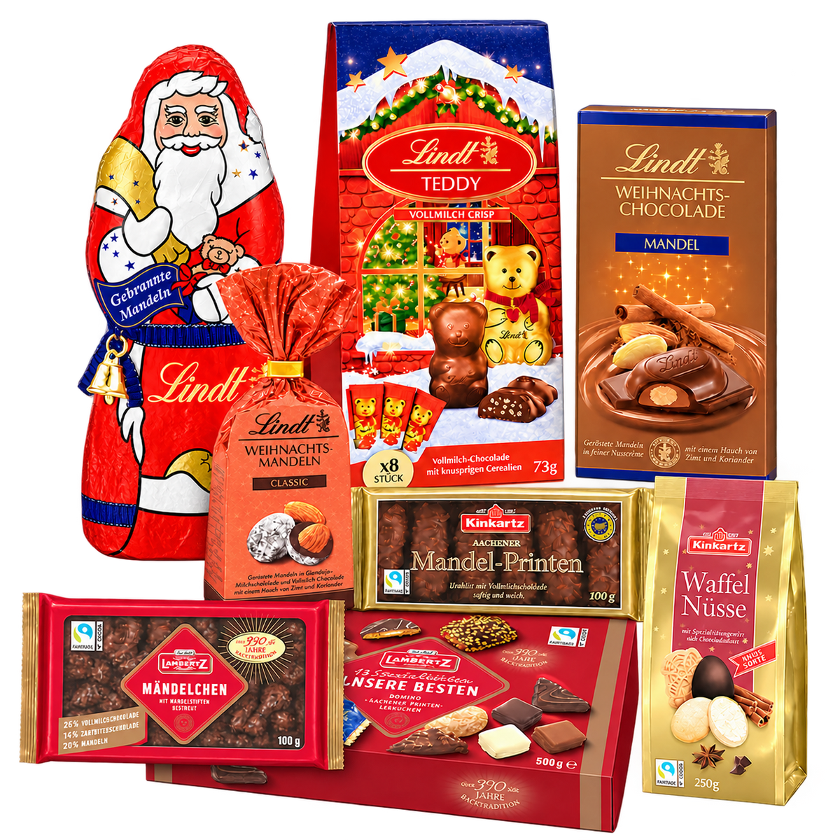 Inhalt der Weihnachtsbox Mandeln und Printen - 1,348 kg - SB181