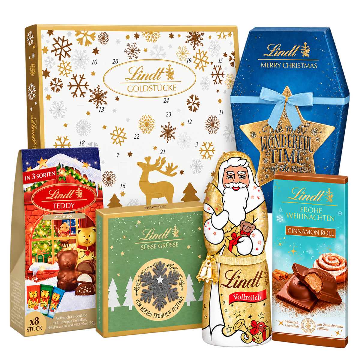 Inhalt der Weihnachtsbox Goldstücke und Wintergrüße - 709 g - SB192