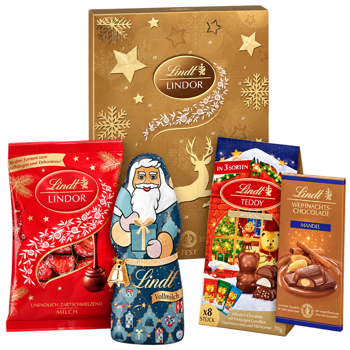 Inhalt der Weihnachtsbox LINDOR am Weihnachtsbaum - 794 g - SB195