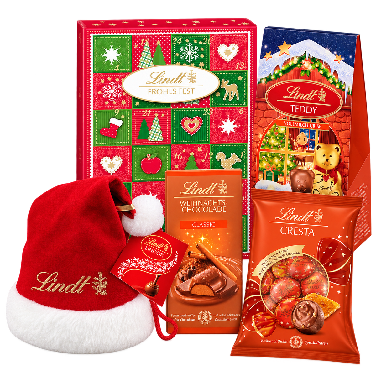 Inhalt der Weihnachtsbox Mützen voller Schokolade - 564 g - SB196