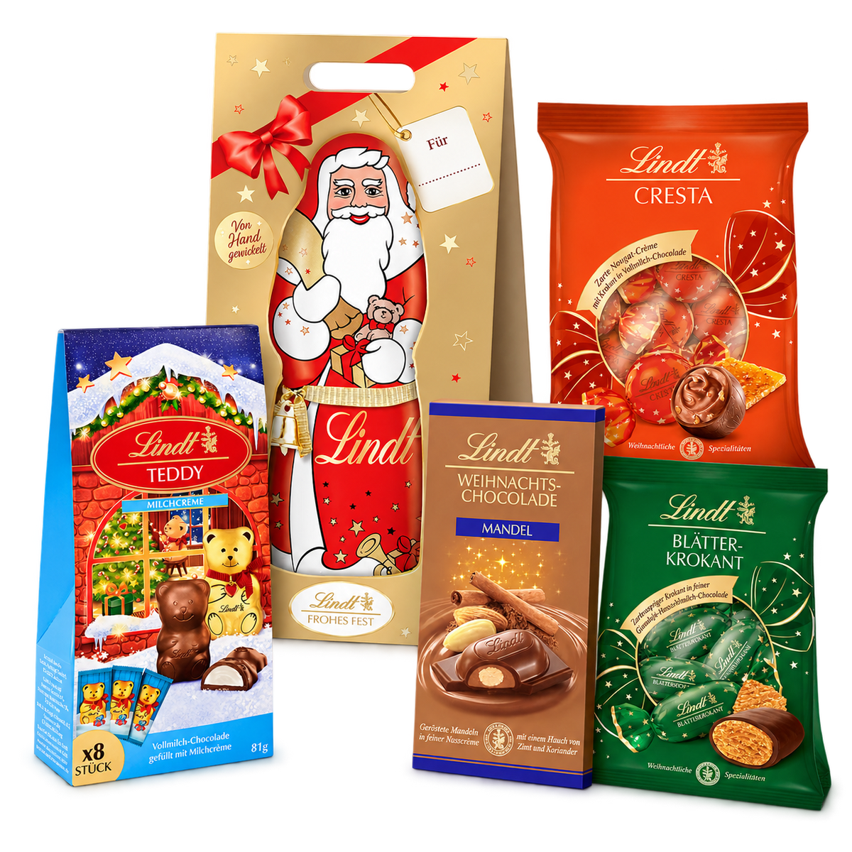 Inhalt der Weihnachtsbox Großer Schokoladenjubel - 1,372 kg - SB202