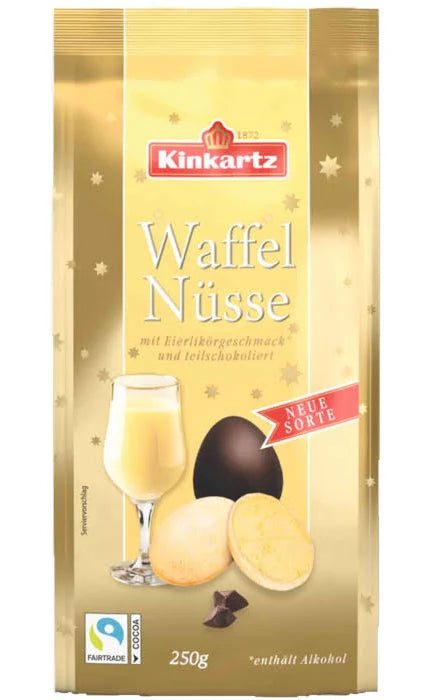 Kinkartz Waffelnüsse Eierlikör Zartbitter 250g