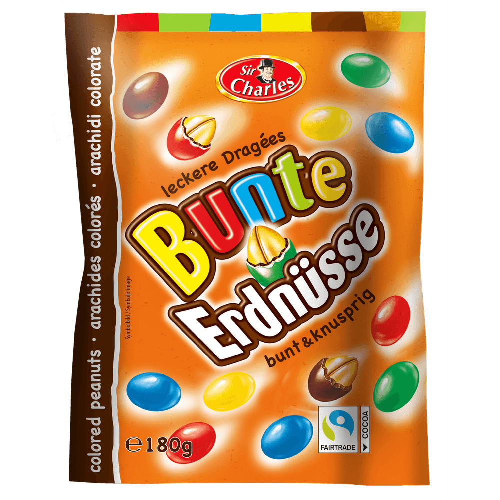 Sir Charles Bunte Erdnüsse in Milchschokolade 180g