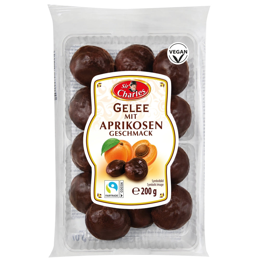 Sir Charles Gelee mit Aprikosengeschmack in Schokolade 200 g