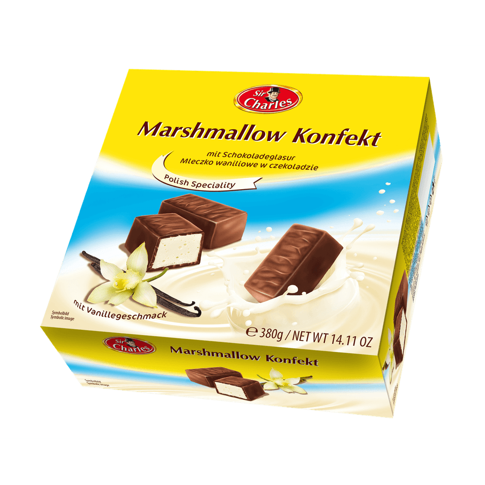 Sir Charles Marshmallow Konfekt mit Schokoladeglasur 380g