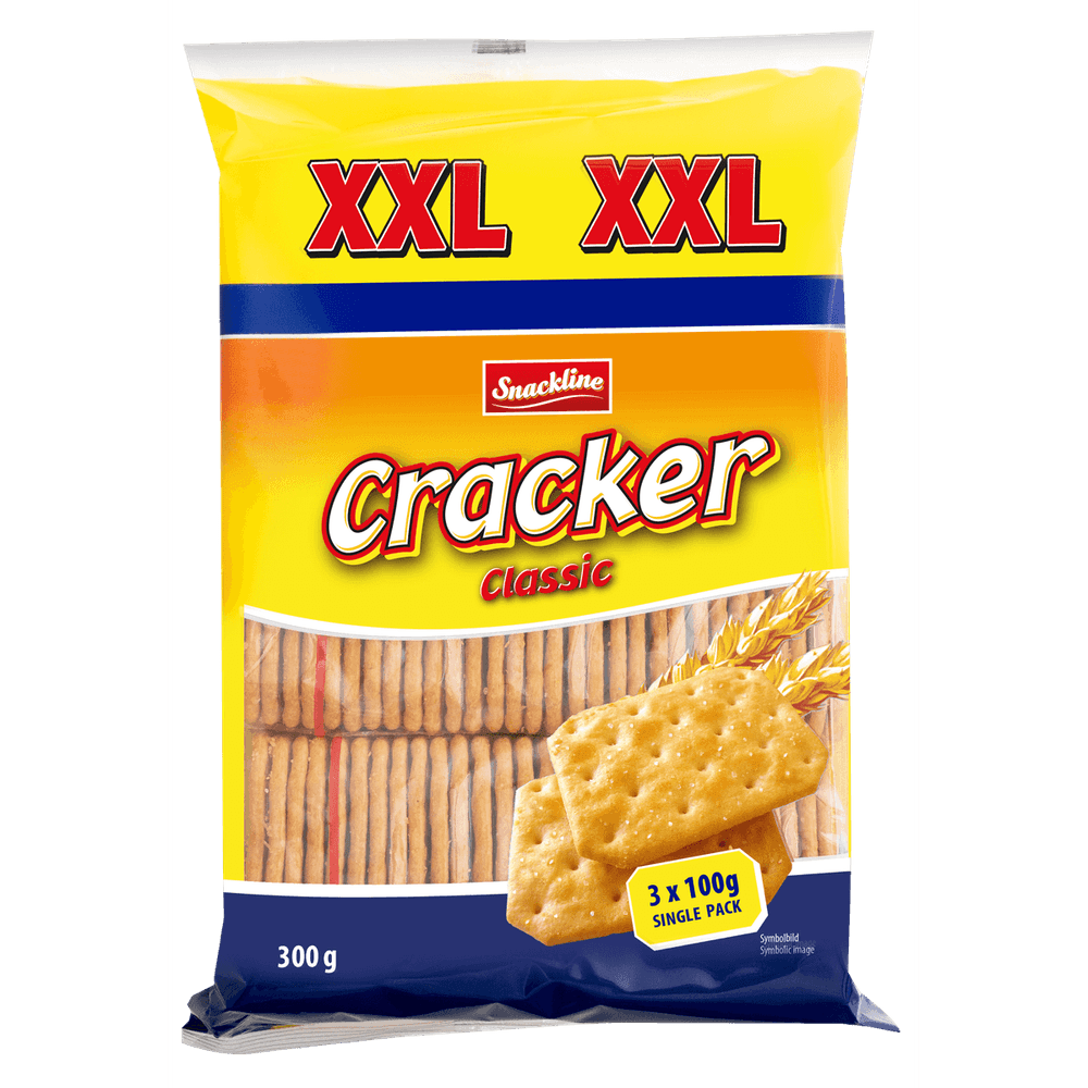 Snackline Cracker Classic XXL - Salz 300g (3x100g)