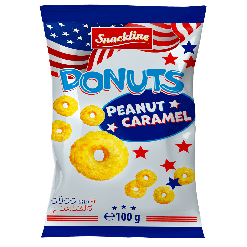 Snackline Donut Ringe Karamell-Erdnuss 100g