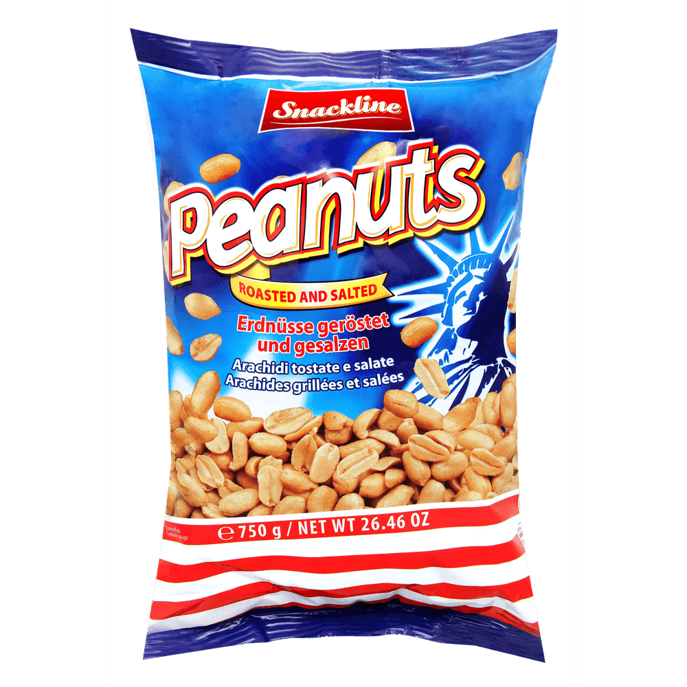 Snackline Erdnüsse geröstet und gesalzen 750g