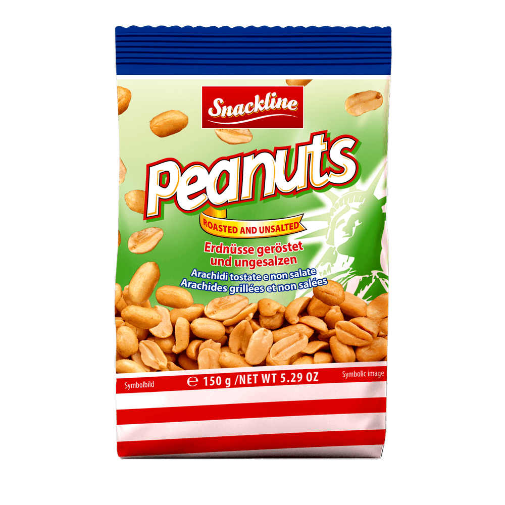 Snackline Erdnüsse geröstet und ungesalzen 150g